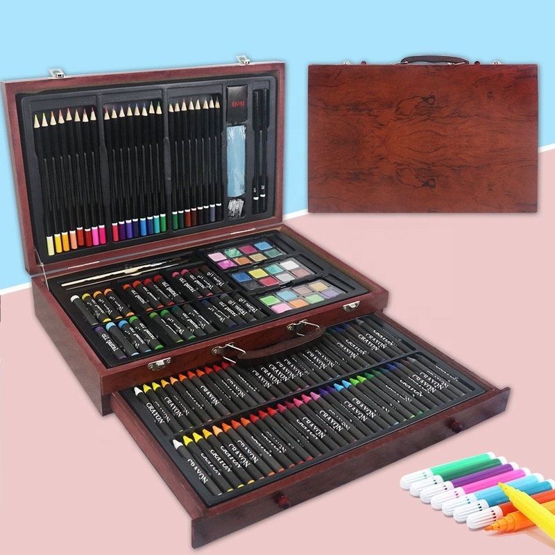 145 Piece Deluxe Artist Set, Art Supplies with Wooden Case, Professional Kit for Kids, Teens and Adults