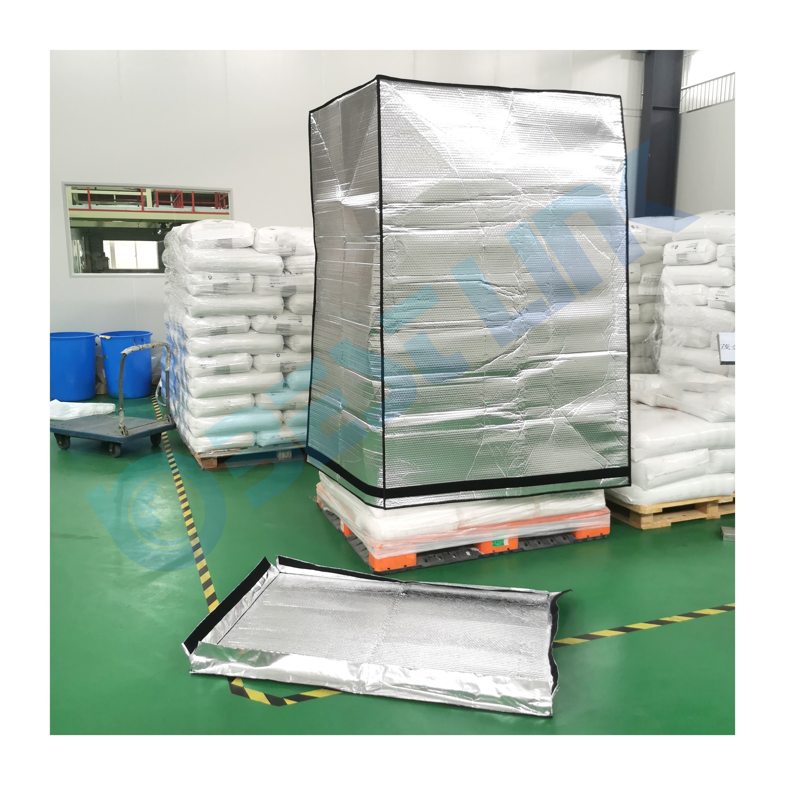 Aluminum Foil Heat Thermal Insulation Pallet Cover Reusable Pallet Wrap for Transportation