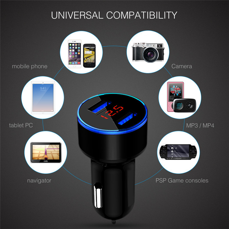 Bestone Multi Portable 2 Usb Phone Car Charger 20w 2 Port Usb Qc3.0 Mobile 2 in 1 Dual Fast Charging Car Charger