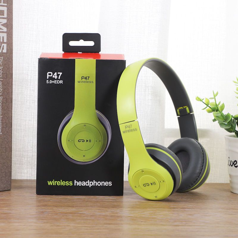 Factory hot selling High-quality strong bass Headphone P47 wireless headphones Bass HiFi Earphones with Microphone