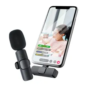 2024 Portable Smart Wireless Mini Microphone Type C Condenser Clip-on Lapel Laptop Stereo Sound Quality Noise Cancelling