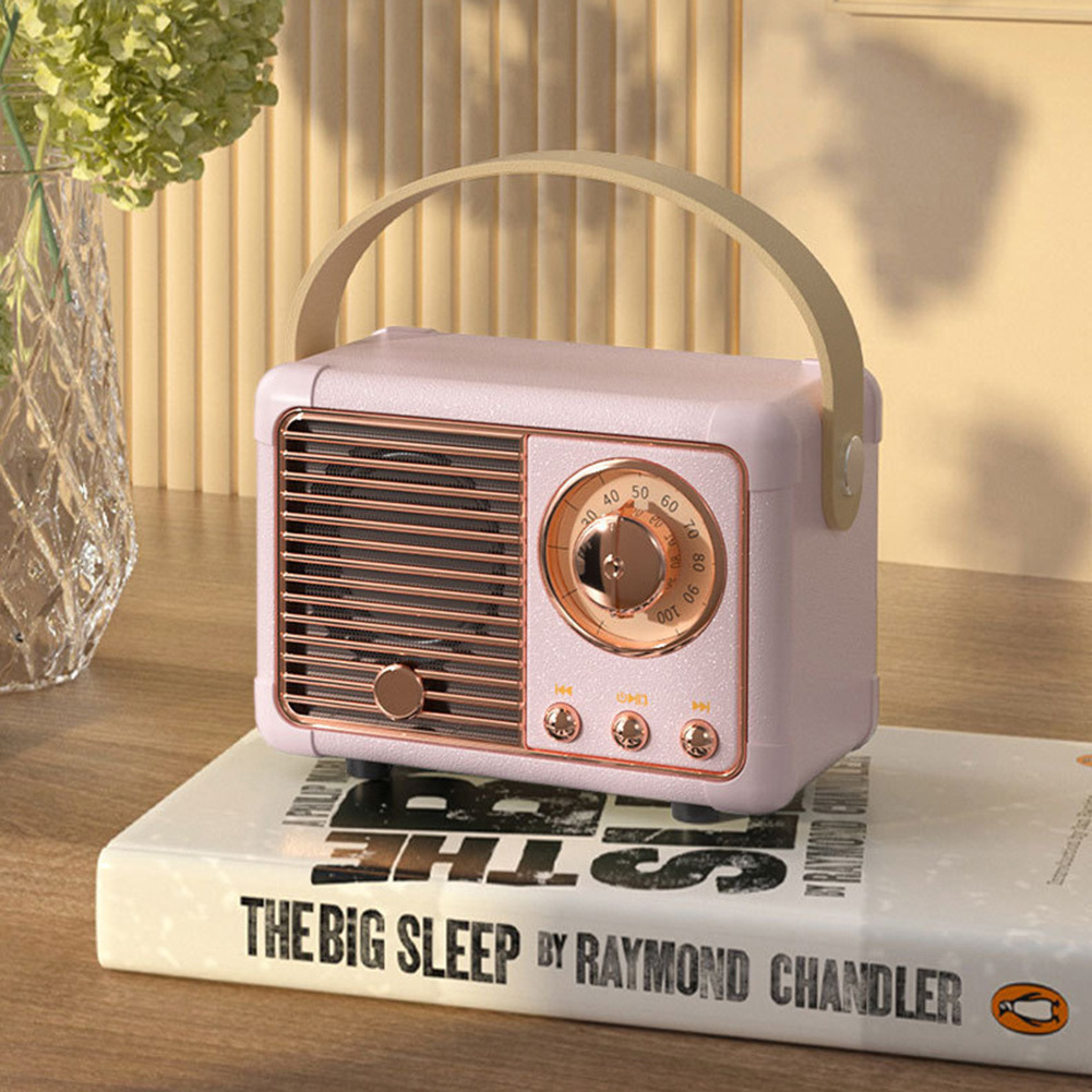 New Trend 2024 Handsfree Fm Radio Vintage Classic Retro Box Mini Portable Wireless Speaker