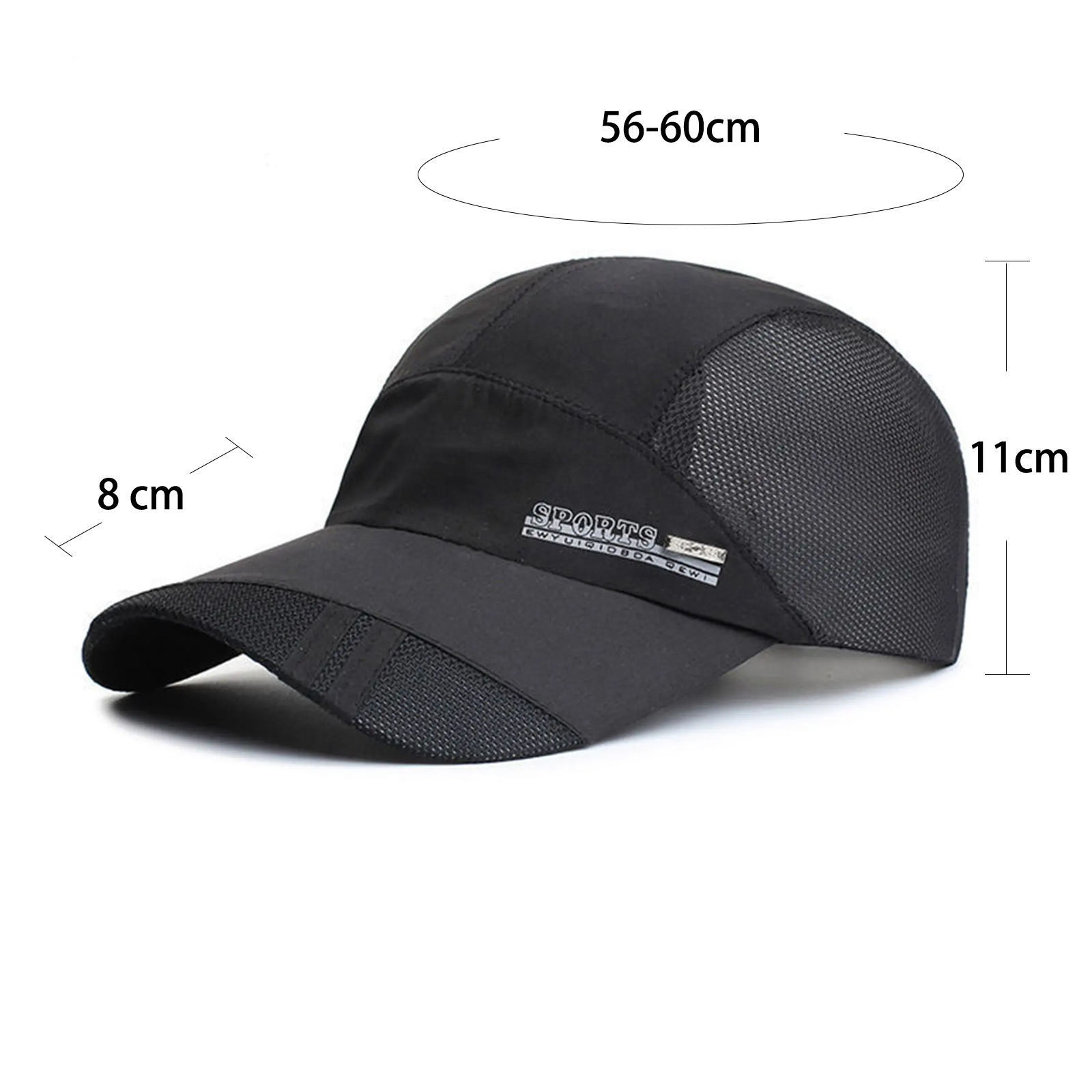 2024 Custom Quick Dry Cap Adjustable Mesh Baseball Caps For Running Hiking Sport Cap