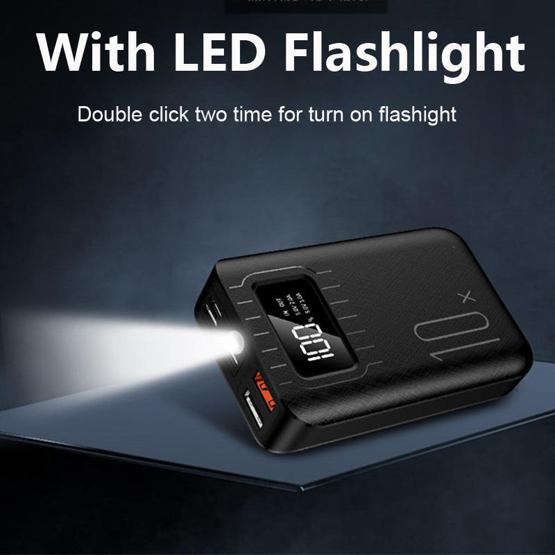 Power Bank 10000/20000/30000 Mah Flashlight Power Banks With Led Display