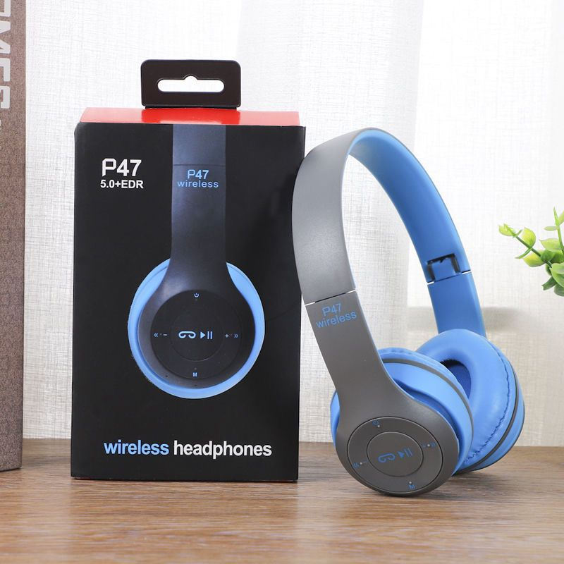 Factory hot selling High-quality strong bass Headphone P47 wireless headphones Bass HiFi Earphones with Microphone