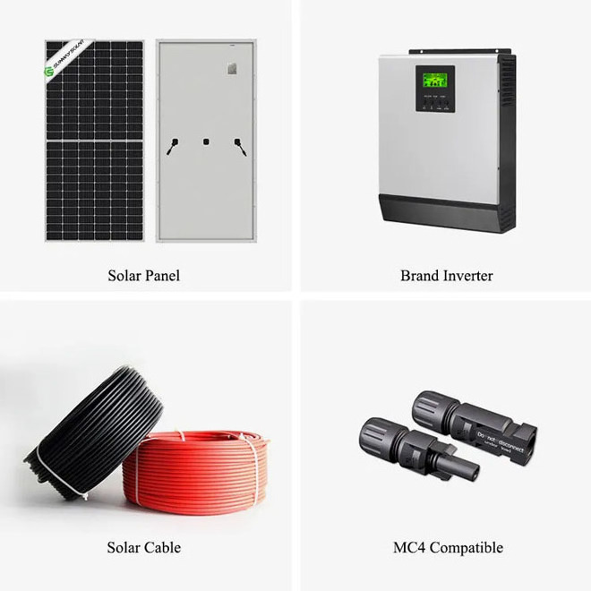 3KW 5KW 8KW 10KW 15KW 20KW 30KW 50KW OFF Frid Solar Power System Solar Panels Kit Solar Panels 1000w for Price