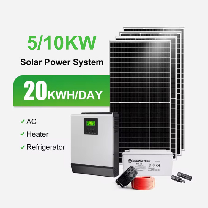 Solarsysteme Complete Set Solar Power panel 3kw On Off Grid Home Solar Kit 10 kw Grid Tie Energy hybrid solar system for home