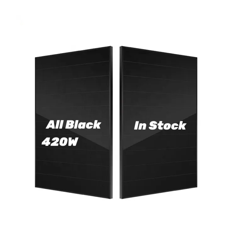 EU warehouse in stock germany solar panel full black 400 watt 405w solar panels 410w black frame pv module fast shipping to door