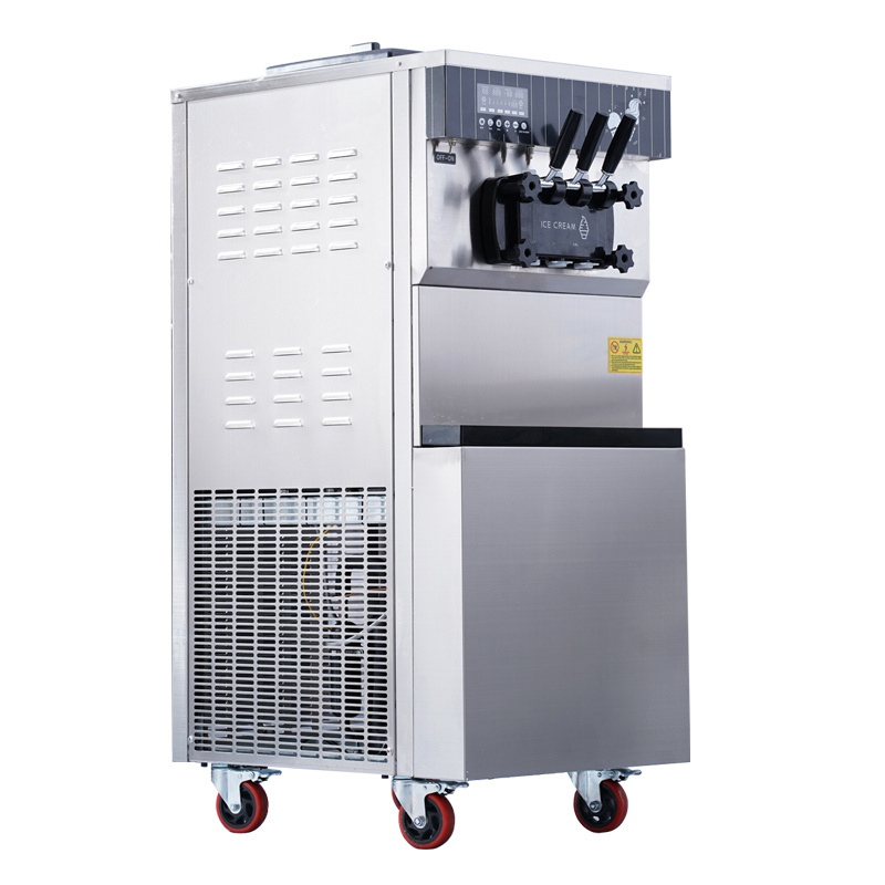 Ice Cream Machine Three Flavor Commercial Soft Ice Cream Machine Automatic Frozen Yogurt Maker For Sale