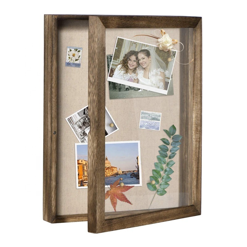 Wooden Art 3D Shadow Box Deep Picture Photo Frame Wood Acrylic Keepsake Photo Frame Family Shadow Box Frame