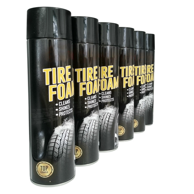 OEM tire shine car care polish silicone tire shine tire foam cleaner