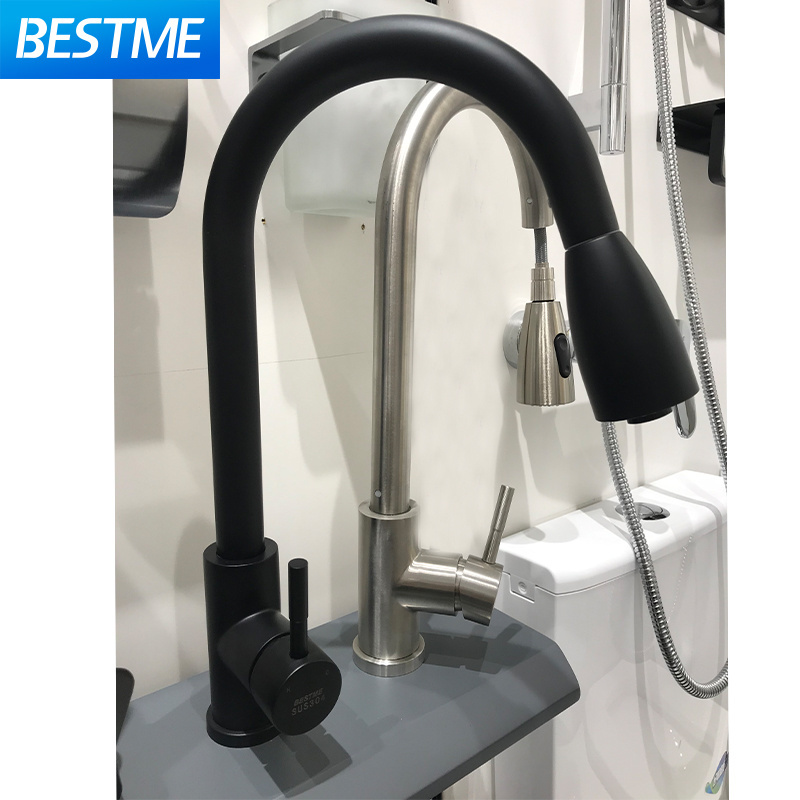 Modern Designed Brass kitchen bathroom black kitchen faucet health faucet