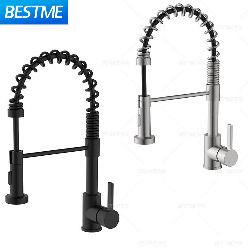 Goose neck Deck Mounted Tap Purification Industrial Sink Hot and Cold Kitchen Stainless steel Faucet