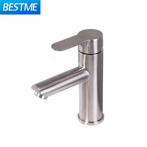 Brushed Nickel Stainless Steel Basin Sink Faucet