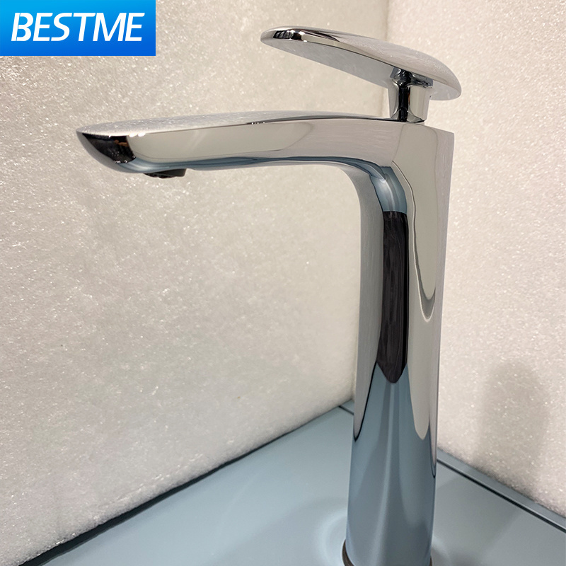 Bathroom Wash Basin Water Fall Faucet Tall Deck Mounted Brass Tap Bath Water Mixer vessel sink tall tap mixer faucet