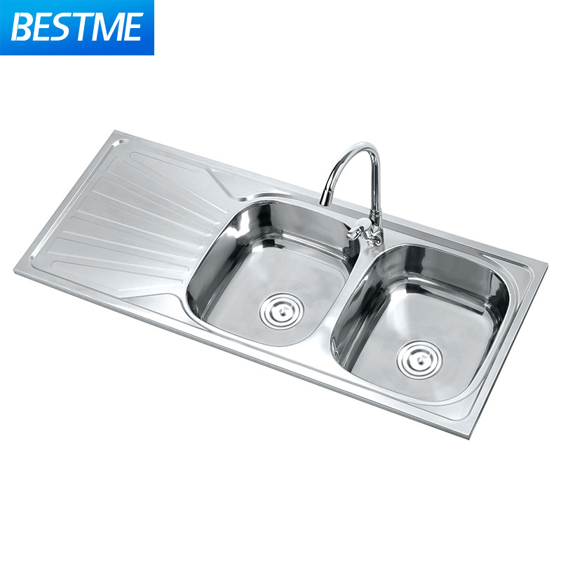 Kitchen Water basin double bowl machine make big size sink stainless steel