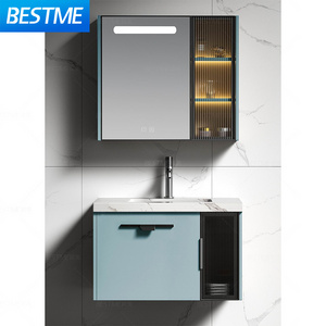 Bathroom cabinet wholesale high quality dresser bathroom vanity mirror with led lights wash basin cabinet