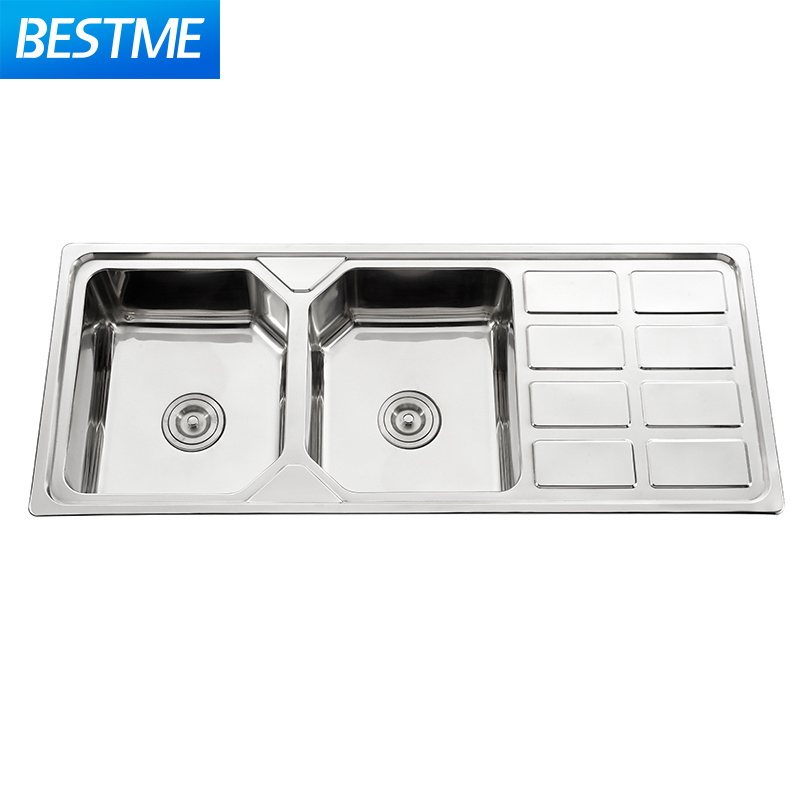 Kitchen Water basin double bowl machine make big size sink stainless steel