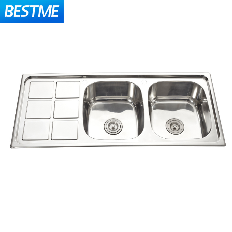 Kitchen Water basin double bowl machine make big size sink stainless steel