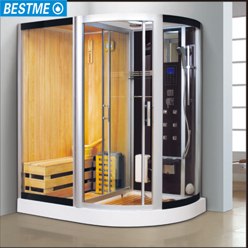 Factory discount price Finland spruce wooden one person portable steam sauna room with JM sauna heater