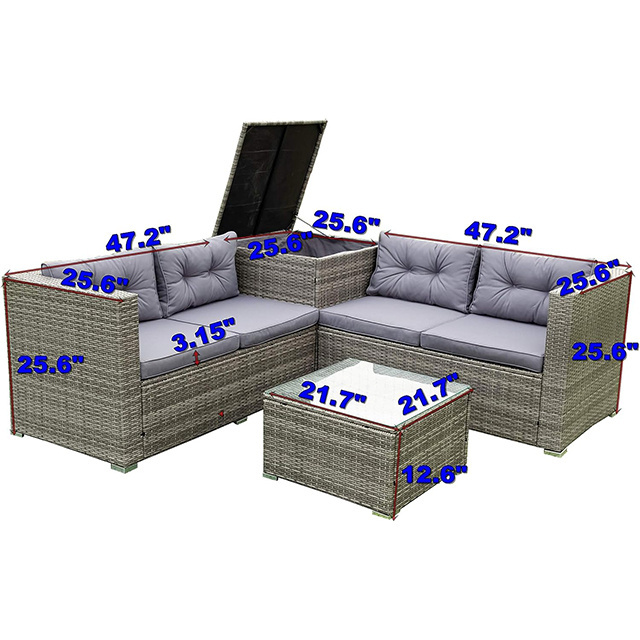 Best Selling Garden Sofa Set Sofa Patio Outdoor Rattan Furniture outdoor sectional sofa