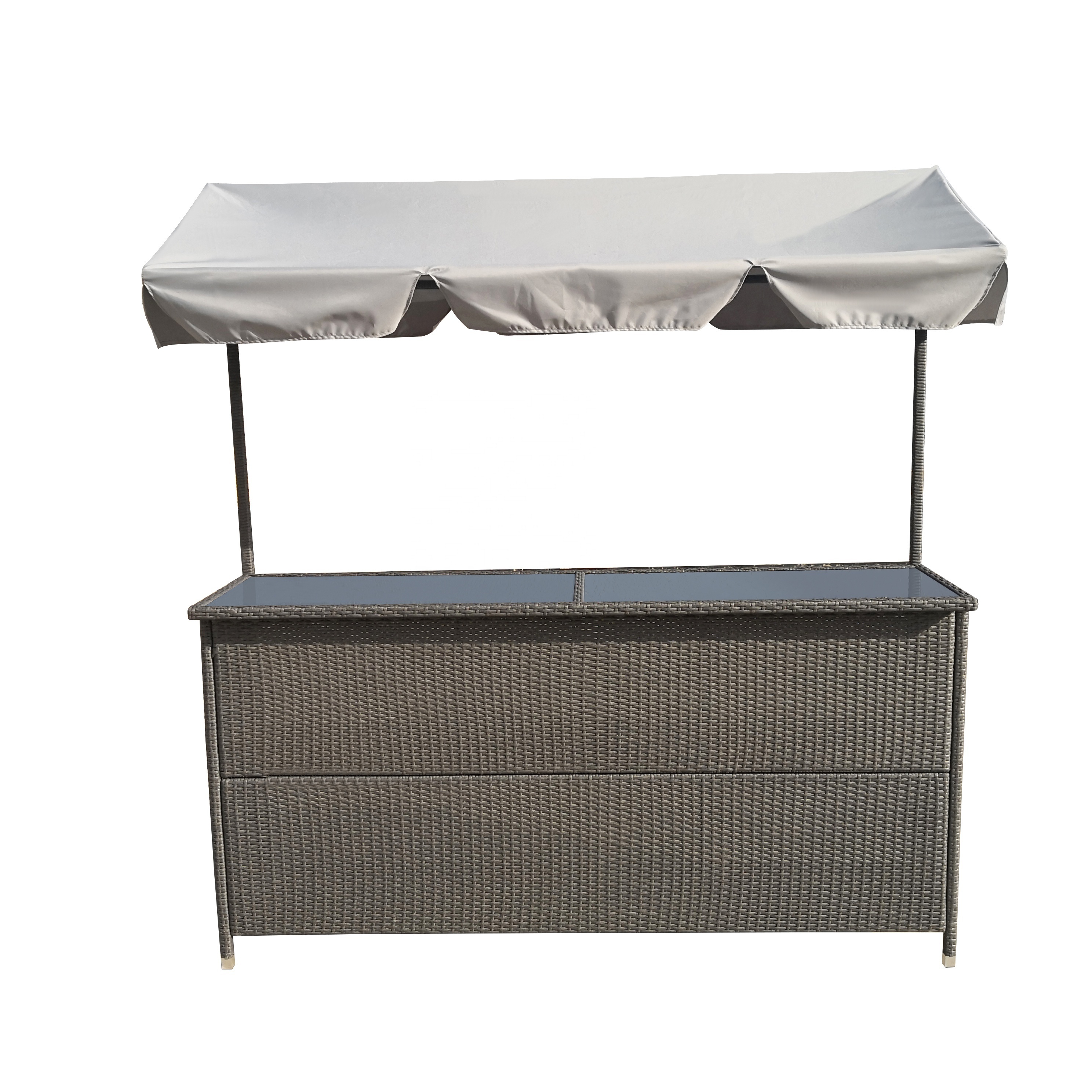 ALDI rattan effect night club bar counter Tiki outdoor rattan bar furniture with roof