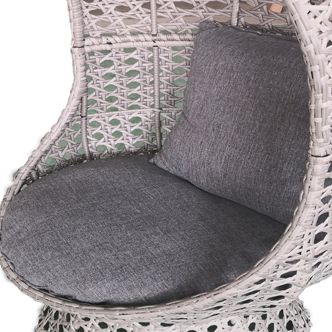 Steel poly rattan wicker garden ridge swivel furniture cocoon egg chair rattan day bed