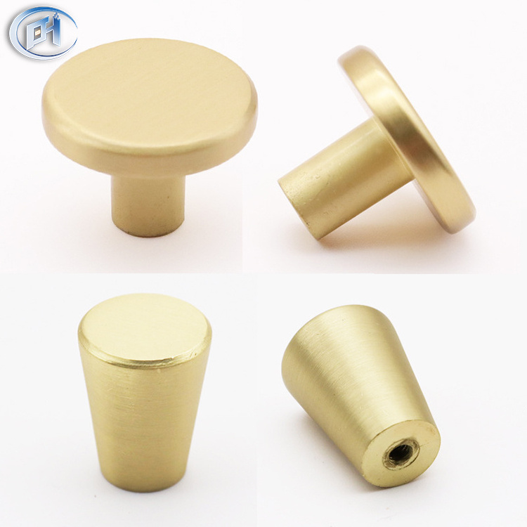 BN Solid Brass Ball Cabinet Knobs Handle Round Brushed Brass Furniture Kitchen Drawer Pull Knob Handles