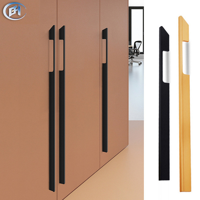 BN Hot Sale Gold And Black Push Long Profile Closet Handles Furniture Handles & Knobs