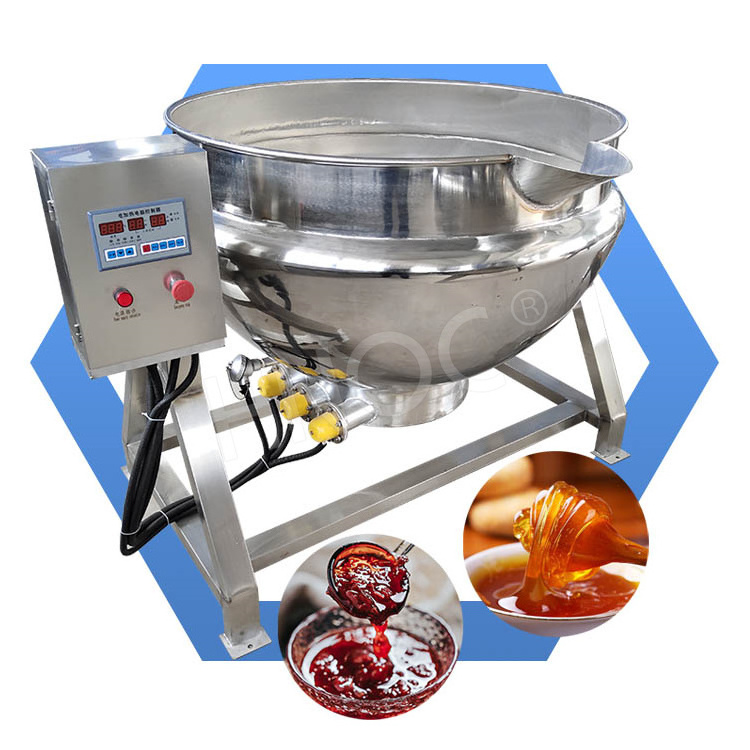 HNOC Marmita De Coccion Industrial Con Gas 200 Litros Cook Kettle Mixer 500l Steam Jacketed Kettle