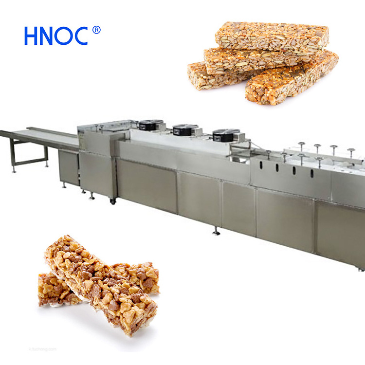 Automatic rice candy oatmeal peanut bar production line nutritional snack oatmeal nut chocolate protein energy bar make machine