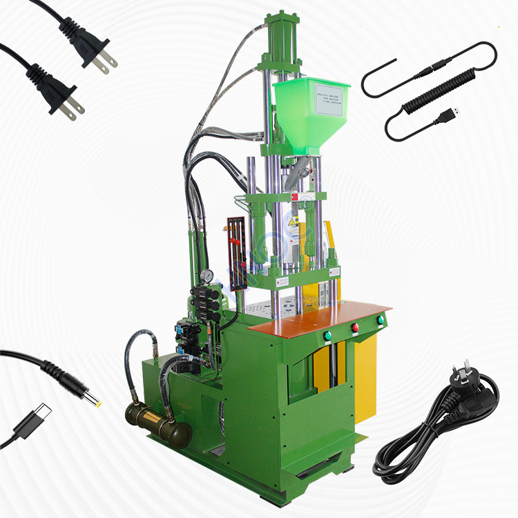 Semi Automatic Vertical 35 Ton Manual Mini Plug Power Cord USB Data Cable Injection Molding Machine