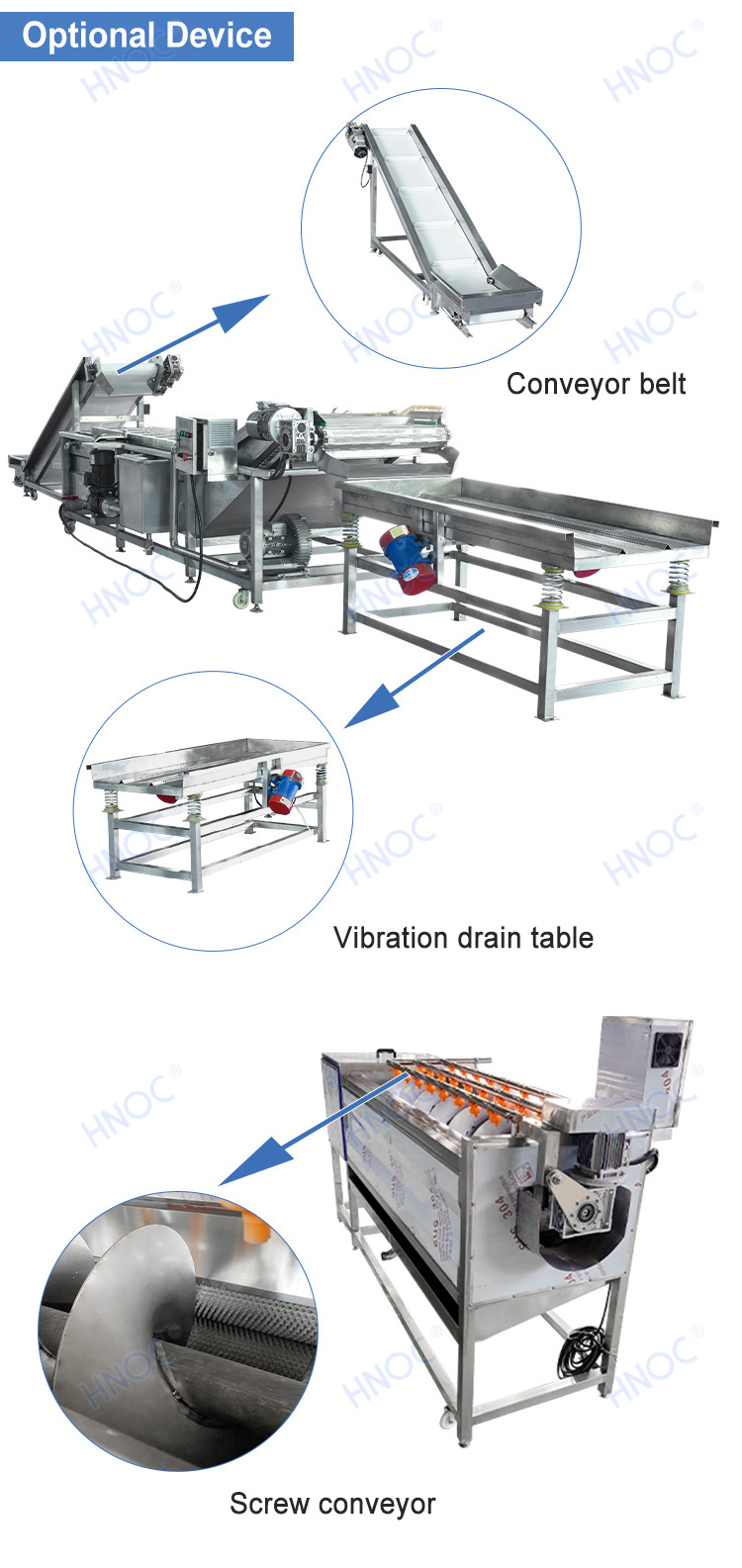 Hot selling conveyor washing fruit equipment big sweet potato washing machine