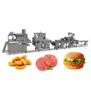 Electric Meat Pie Burger Samosa Patty Meat Pie Processing Make Machine Chicken Nugget Production Line For Sale