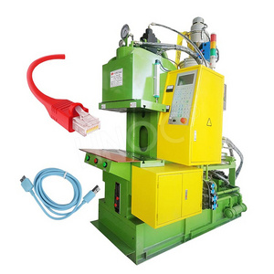 HNOC Rotary Vertical Plastique Injection Moulding Machine LED Wire USB Data Cable Molding Machine