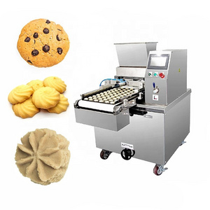 Small Size Three Color Puff Biscuit Form Electric Automatic Press Dough Cookie Make Machine