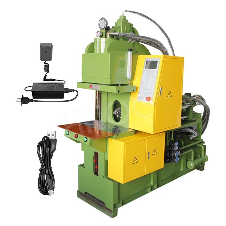 HNOC Rotary Vertical Plastique Injection Moulding Machine LED Wire USB Data Cable Molding Machine