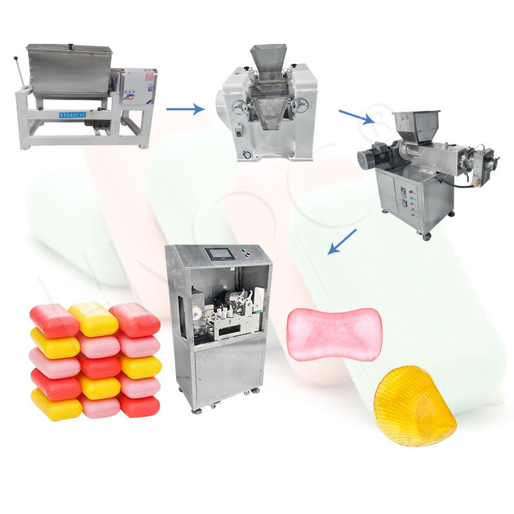 HNOC Automate Laundry Hard Soap Make Compact Machine Small Scale Green Bar Soap Equipment Production Line