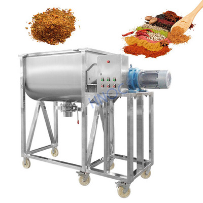 Spiral Food Grade 500 Kg Powder Horizontal Belt Jacketed Mixer 1000kg Ribbon Blender with Heated