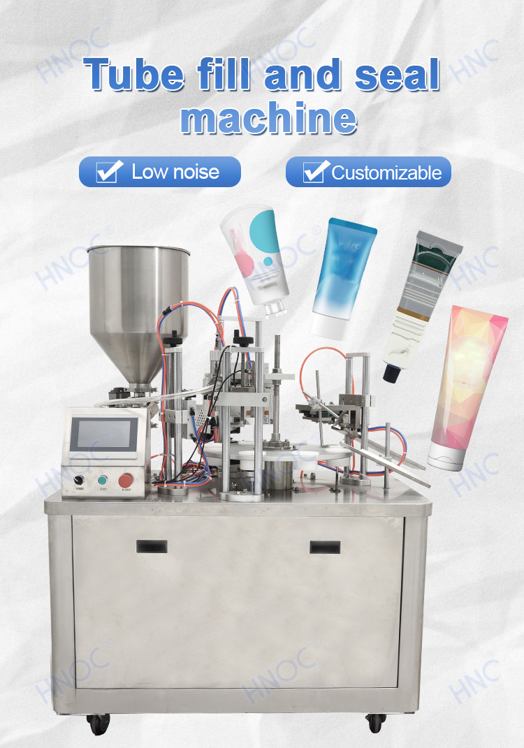 Factory Price Ultrasonic Lotion Cosmetic Cream Electric Aluminum Plastic Soft Tube Semi Automatic Fill and Seal Machine for Sale