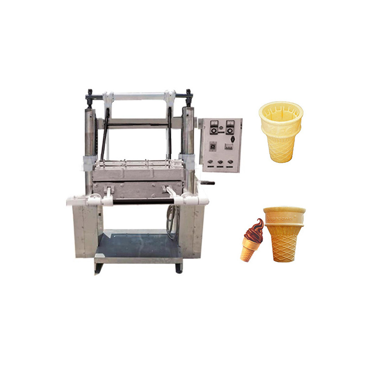 Professional ice cream cone rotary machine bear shaped waffle cone maker