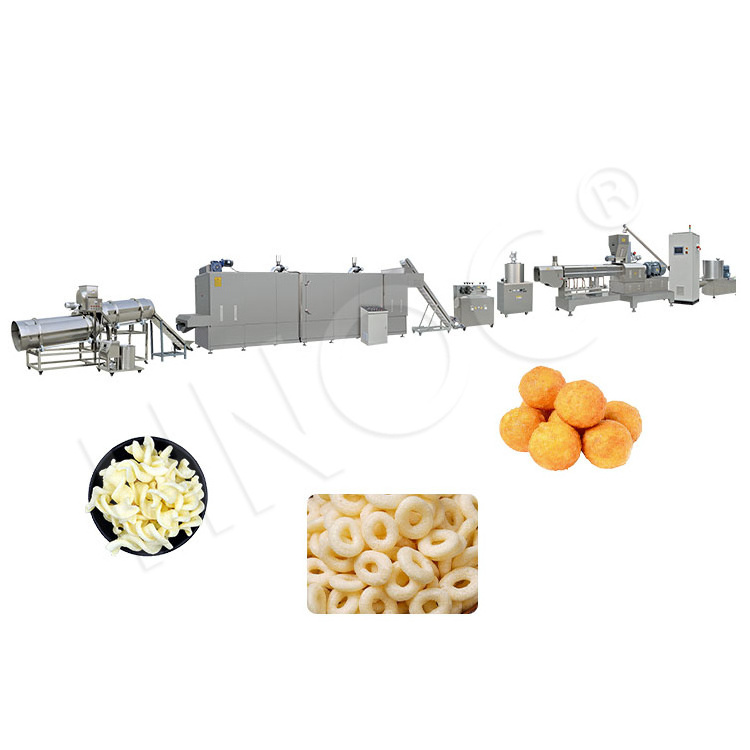 HNOC Automatic Snack Make Extrude Machine Mini Puff Corn Chip Production Line Puffed Rice Production Machine