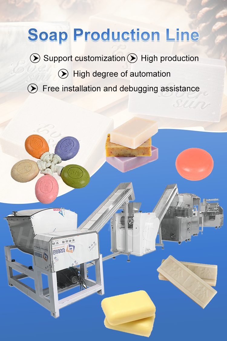 HNOC Automate Laundry Hard Soap Make Compact Machine Small Scale Green Bar Soap Equipment Production Line