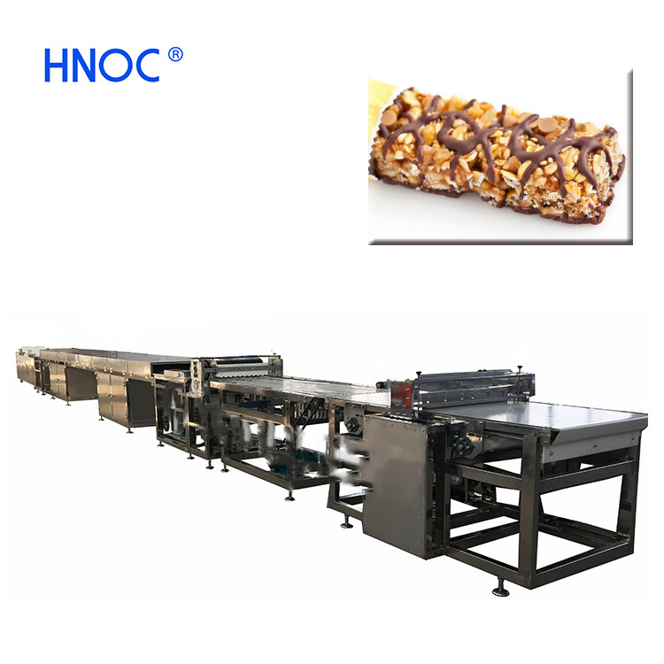 Automatic rice candy oatmeal peanut bar production line nutritional snack oatmeal nut chocolate protein energy bar make machine