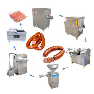 HNOC Complete Sausage Make Line Pneumatic Sausage Clipper Fill Machine Maquinas Embutidora De Chorizo