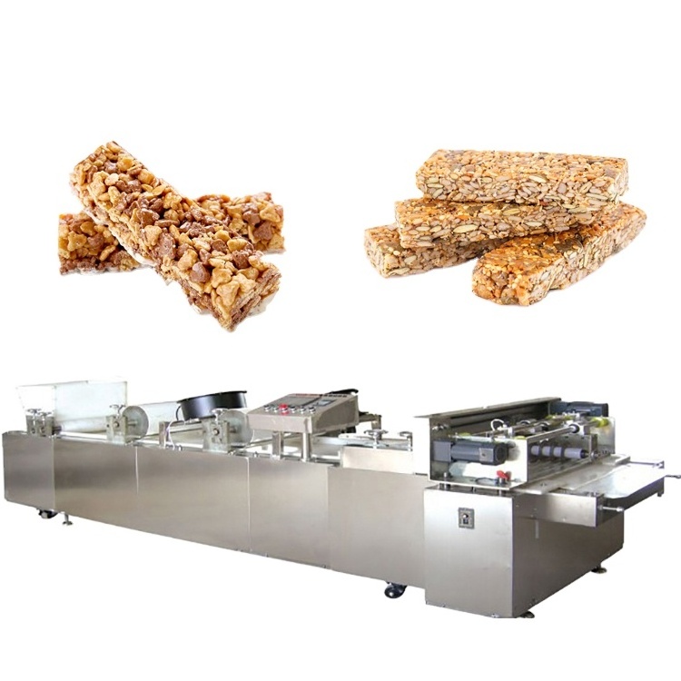 Automatic rice candy oatmeal peanut bar production line nutritional snack oatmeal nut chocolate protein energy bar make machine