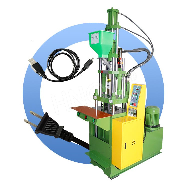 HNOC Rotary Vertical Plastique Injection Moulding Machine LED Wire USB Data Cable Molding Machine