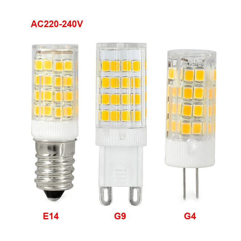 Super bright AC110v 220V e12 E14 G9 G4 7W LED Bulb Mini Corn Light 51 SMD 2835 Chip foco led