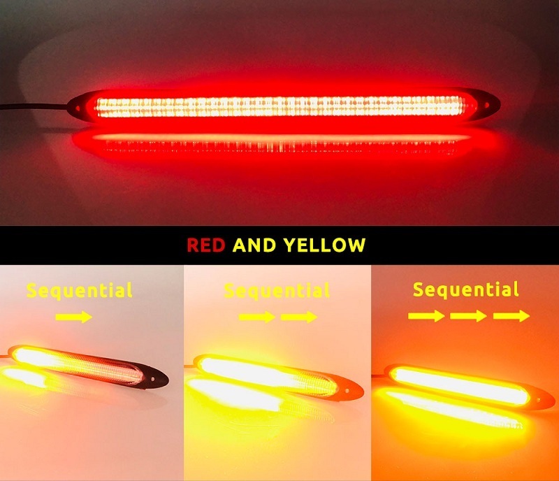 wholesale 15.5CM Flexible DRL LED Strip  Car Daytime Running Light Auto Headlights White Turn Signal Yellow  Flow Lamps 12V drl