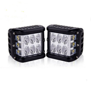 36W Side Shooter LED Pods Light 4 inch Off Road Dual  Yellow  Strobe Driving  Cube Work Light Bar for Jeep